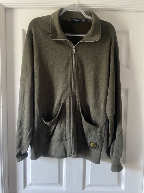Nautica Other - Nautica Men's Olive Zip-Up Knit Sweater medium